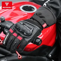 MOTOWOLF Winter Motorcycle Gloves Touch Screen Motorcross Waterproof Windproof Protective Warm Gloves Men Guantes Moto Luvas H1022