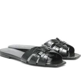Luxury Fashion Women's Slides Sandal Tributes patent Leather Nu Pieds Lady Sandali da spiaggia Pantofole casual Ladies Outdoor Flat Comfort Scarpe da passeggio 35-42 con scatola
