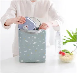 Waterproof Canvas Lunch Bag For Women Kids Food Cooler Tote Lunch Bag Insulation Package Man Portable Pa jlllht