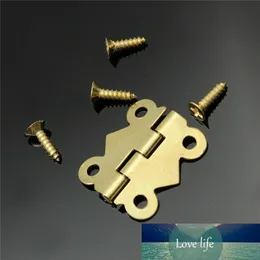 20 sztuk Złoty Mini Butterfly Drzwi Zawiasy Odpowiednie Do Szuflady Szuflady Biżuteria Box Zawias Meble Hardware (17x20mm)