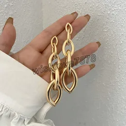 Metall Baumeln Ohrringe Gold Farbe Geometrische Chaem Kette Ohrringe für Frauen Ungewöhnliche Schmuck 2022 Trend Neue Mode Geschenk