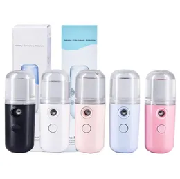 Rechargeable Nano Mist Sprayer Facial Body Nebulizer Steamer Portable Mini Moisturizing Skin Care Sprayer USB Handheld Dispensers