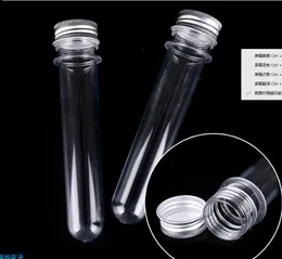 200pcs 40ml transparent mask bath salt test PET tube with aluminum cap,40cc,clear plastic cosmetic tubes with pressure sensitive seal