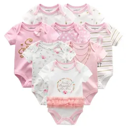 Unissex 8 pçs/lote conjuntos de roupas para meninos body unicórnio menino algodão bebê menina roupas roupas de bebe 210309