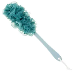 Shower Mesh Bath Ball Long Handle Back Rubbing Brush Bathing Tool Soft Delicate Skin Cleaning Brush Practical Body Scrubber WH0491