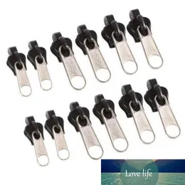 12PCS Kit di riparazione della cerniera Giacca da cucito Cerniera Cursore Accessori Testa dell'indumento Pinza in metallo Tirare la chiusura lampo Blocco di ricambio Insta Q9R5