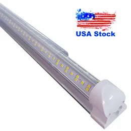 T8 28w 36w 45w 72w led smd light 4ft 5ft 6ft 8ft led lights tube wholesale v shaped integrated 85V-265V 6000K shop lighting