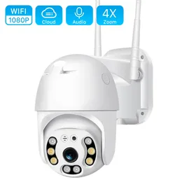 5MP WiFi PTZ IP 카메라 야외 3MP 1080MP 4X 줌 양방향 오디오 WiFi IP 카메라 자동 추적 색상 IR 야간 투시경 CCTV 카메라
