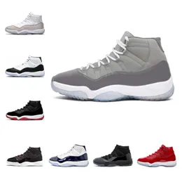 Mit Box New 11s Cool Grey 25th Anniversary Retro Shoes Men Pink Snakeskin Black White Red Tinker Light Bone Concord High Real Carbon Cap And Gown Desiger