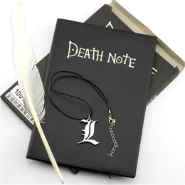 Diary Student Diary Anime Death Note Book Set Leather Journal and Naszyjnik Pióro Penis Pad na prezent 210611