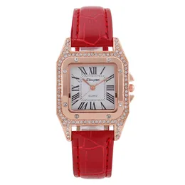 Moda Square Set Diamond Wams Watch zegarki ze stali nierdzewnej zegarki kwarcowe