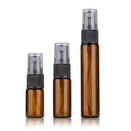 アンバーガラススプレーボトル3ML 5ML 10mlミニ空の香水アトマイザーファインミスト