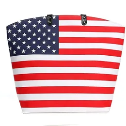 星とストライプアメリカの旗キャンバストートバッグ