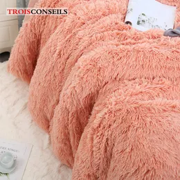 160*200 Shaggy Coral Blanket Warm Soft Blanket For Bed Sofa Bed Bedspreads Home Decoration Comfortable Bed Cover Plaid Blankets 210316