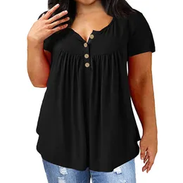 Duży rozmiar Lato Kobieta T-shirt Loose Krótki Rękaw Solid Slim Tshirts Kobiet Fat MM Plus Size Kobiety Odzież Duży rozmiar Topy Y0621