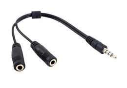 Złącza Hot Audio Conversion Cable 3.5mm Męskie do żeńskich Słuchawki Jack Splitters Audio Adapter