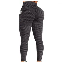 Kvinnor Yoga byxor Sport Legging Running Sportkläder Pantaloner för Fitness Seamless High Waist Leggings Tummy Control Gym Tight Outfit