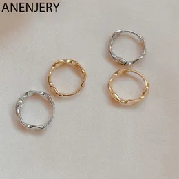925 Sterling Silver Hoop Earring for Women Girl Twist Wave Earrings Elegant Prevent Allergy Jewelry S-E1350