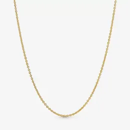 Designer Jewelry Sier Heart Cipante Fit Classic Cable Chain Necklace 8K Oro Plittato in oro Miscela Metal Love Collane in stile Murano