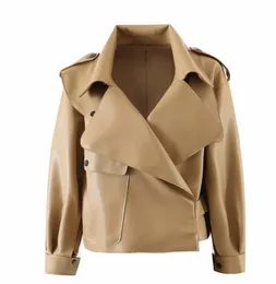 Nuovo Arrivo Inverno Autunno 2021 Portafoglio in pelle da donna Campera Chaqueta Cuero Mujer Modis Cappotto Donna Veste Cuir De Couro