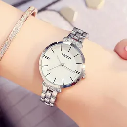 Kezzi Stainless Steel Kvinnor Klockor Enkel Vattentät Quartz Armbandsur Ladies Dress Watch Horloge