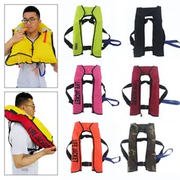 Automatisk uppblåsbar Life Jacket Rescue Vest kommer med reflektor och visselpipa för Ship Yacht Assault Båtar Gummi Kayak Maritime