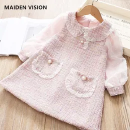 Infant Dress kids Spring dresses for girls autumn linen cotton Baby girls clothes 1-5 yrs Toddler girl birthday party Dress Q0716