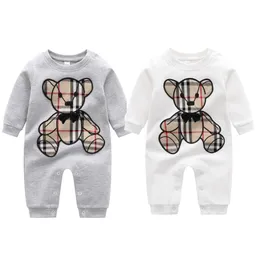 Neugeborenen Designer Kleidung Baby Strampler 0-2Y Jungen Mädchen Kleidung Cartoon 100% Baumwolle Langarm Overalls