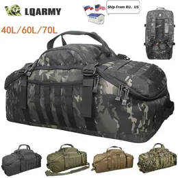 40L 60L 70L男性陸軍スポーツジムバッグ軍事戦術防水バックパックモルキャンプバックパックスポーツトラベルバッグ220104