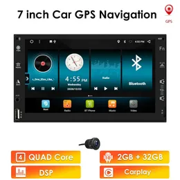 Android AUTORADIO DSP 2GB + 32GB автомобильный радиосвязь GPS навигация универсальный 7-дюймовый Автоматический стерео Wi-Fi 2Din MultiMidia Player Carplay SWC Cam