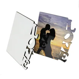 Valentine's Day Gift Sublimation Blank Photo Frame Ornaments DIY Heat Transfer Frames Desktop Decoration