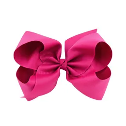 2022 new Big Grosgrain Ribbon Solid Hair Bows With Clips Girls Kids Hairpin Headwear Boutique Child Hairbows Accessories