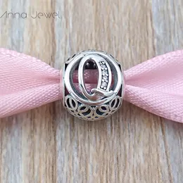 Ciondoli lettera fai-da-te per set di gioielli che fanno kit Vintage P Charm pandora argento 925 bracciali bohémien donne e uomini braccialetto catena chakra perline collana pendente 791860CZ