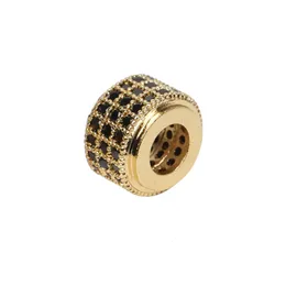 DIY Bransoletka Biżuteria Charms Rose Gold / Silver / Gun Metal Plated Micro Pave Copper Circle Charm