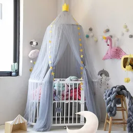 7 Colors Hanging Bedding Dome Bed Cotton Mosquito Net Bedcover Curtain For Baby Kids Reading Playing Home Decor