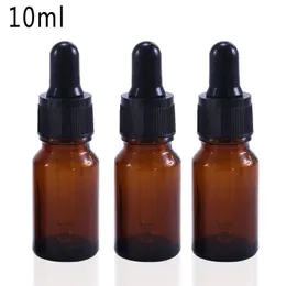 10ml Portable Liquid Drop Pipette Reagent Empty Amber Refillable Glass Bottle Travel Pot With Droplets Professional Storage Bottles & Jars DH3968