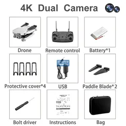 KK5 4K Fotocamera FPV Mini Drone Kid Toy, Flight Beach, Velocità regolabile, Flip 360 °, Altitudine Hold, prendere foto di Gesture Quadcopter, regalo, 3-2
