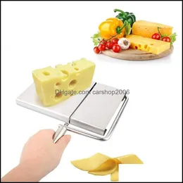 Cheese Tools Kitchen Kitchen, Dining & Bar Home Garden Stainless Steel Wire Slicer Cutter Butter Cutting Serving Board For Hard Sau Vegetabl