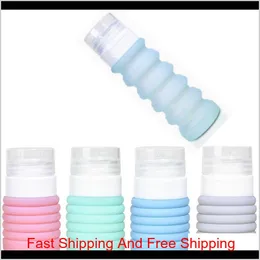 3Oz Retractable Travel Dispenser Silicone Bottle Fda Leak Proof Silicone Cosmetic Travel Size Toiletry Containers For Shampoo Lotion B 4Av2L