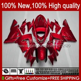 Metallic Red Body Kit OEM For KAWASAKI NINJA ZX1000C ZX 10 R 1000 CC ZX1000 04-05 Bodywork 9No.74 ZX 10R 1000CC ZX10R 04 05 ZX-10R ZX1000CC 2004 2005 Motorcycle Fairing