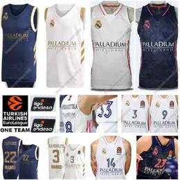 Anpassad Real Madrid Luka 7 Doncic Basketball Jersey Kits Taylor Sergio Rodriguez de Colo Laprovittola Carroll Nakic Tavares Thompkins