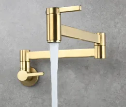 2021 Copper square double on off basin faucet kitchen wall type foldable single cold faucets mop pool extended