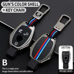 Borgväska Täckväska för Mercedes A B C S KLASS AMG GLA CLA GLC W176 W221 W204 W205 Tillbehör Hållare Shell Keychain