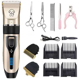 Electric Pet Dog Clipper för hundar Reachageable Trimmer Cut Cat Hair Cutting Remover Machine Grooming Kit