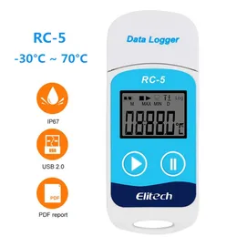 RC-5 디지털 USB 온도 데이터 로거 32000 창고 스토리지 전송을위한 고정밀 데이터 로거 레코더 210719