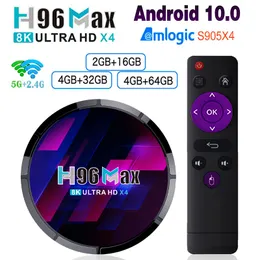 H96 MAX X4 Android 10.0 TV Box Amlogic S905x4 4GB 64GB 4G32G HD Smart TVBox HDR 4K Media Player 2.4G/5G/AC WIFI 1000M