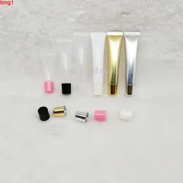 50st 10 / 15ml läppglansrör Läppbalsam Mjuk slang Makeup Squeeze Sub-Botling Clear Plastic Gloss Tube Container DIY Gör Upgood Qty