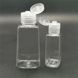 30 ml 60 ml PET Plastikowa butelka z klapką Cap Puste ręczne Sanitizer Butelki Refillable Cosmetic Pojemnik do pakowania płynu balsam