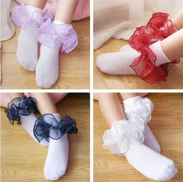 2021 Kids Baby Socks Girls Bawełna Koronki Trójwymiarowe Wzburzyć Skarpety Niemowlę Toddler Skarpetki Dzieci Odzież Christmas Gifts Fashion Hot New