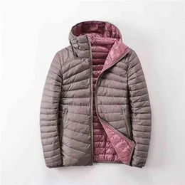 Bang Marka Kobiety Duck Coats Ultra Light Down Kurtki Lieghtweight Double Side Deversible Kurtki 210923